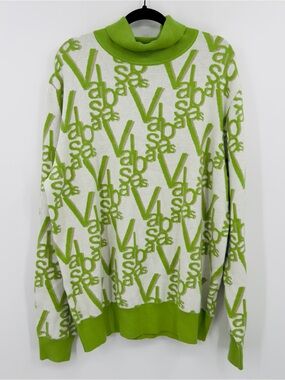 Valabasas | Elysian Monogram Turtleneck Sweater Size Extra Large